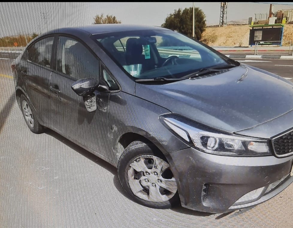 הרכב שהיה מעורב בתאונה (צילום: משטרת ישראל)